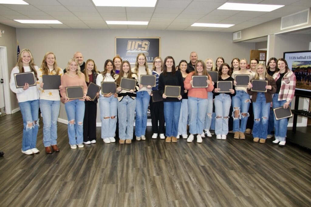 The 2024 UCHS Softball Team and Coaching Staff were celebrated in last week’s School Board meeting for their hard work this season. Photo by Shawn Jarrard