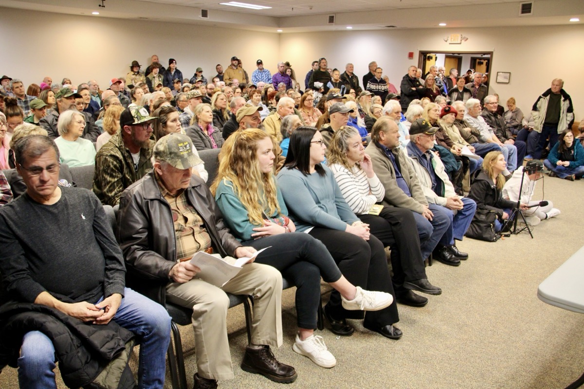 More than 200 people attended the Union County Commission Meeting on Jan. 16, which had to be moved from the usual Courtroom A meeting place to the much larger Jury Assembly Room downstairs in the courthouse. Photo by Shawn Jarrard