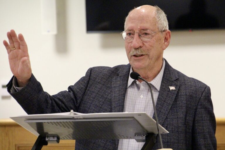 Lamar Paris delivered an emotional farewell in his final meeting as sole commissioner last month. Photo by Shawn Jarrard