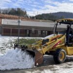 Union County Schools had to clear a lot of snow and ice from its campuses last week. Photo/Facebook