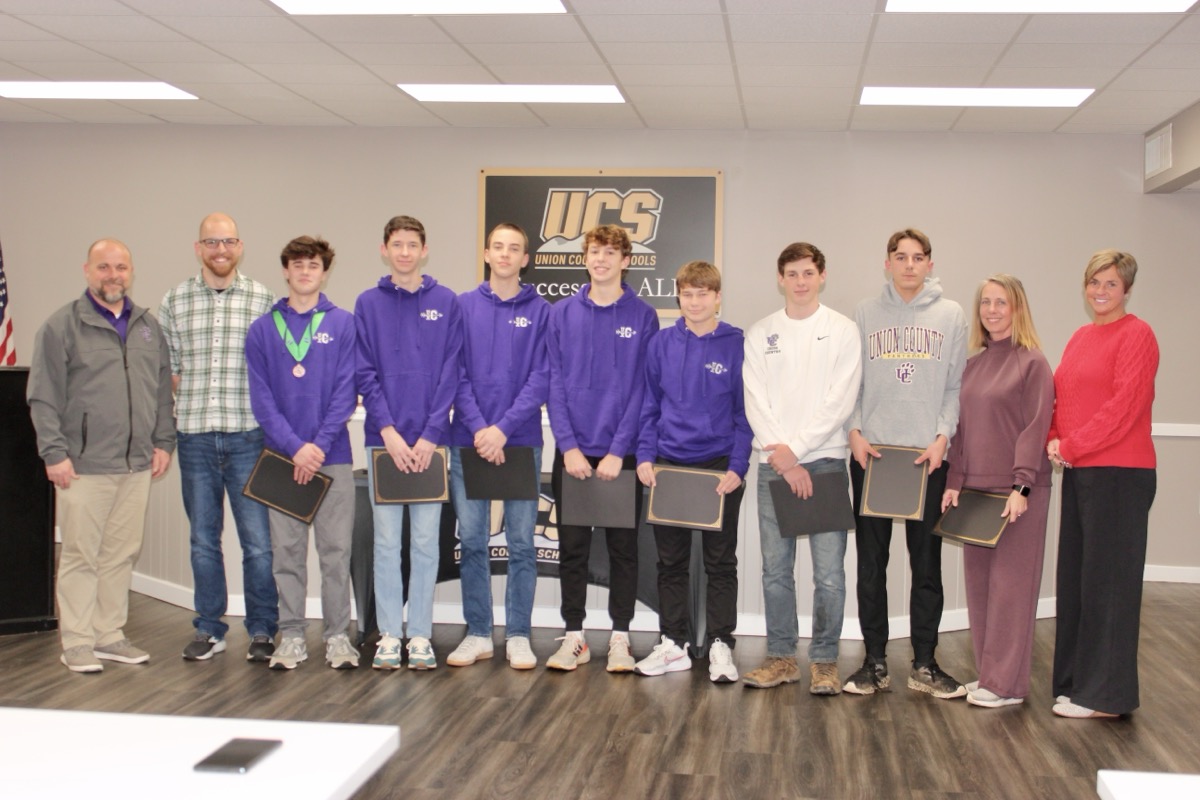 The UCHS Boys Cross Country Team performed honorably at state, finishing in Sixth Place overall. Photo by Brittany Holbrooks