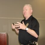 UCSO Sgt. Bob Calamari leading the Jan. 14 scam awareness class at the Union County Public Library. Photo by Brittany Holbrooks