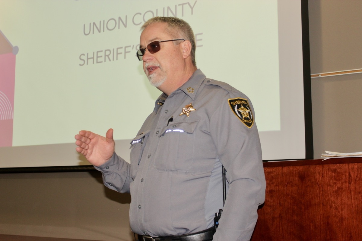 On Jan. 14, UCSO Sheriff Shawn Dyer let people know how common scams have become in Union County. Photo by Brittany Holbrooks