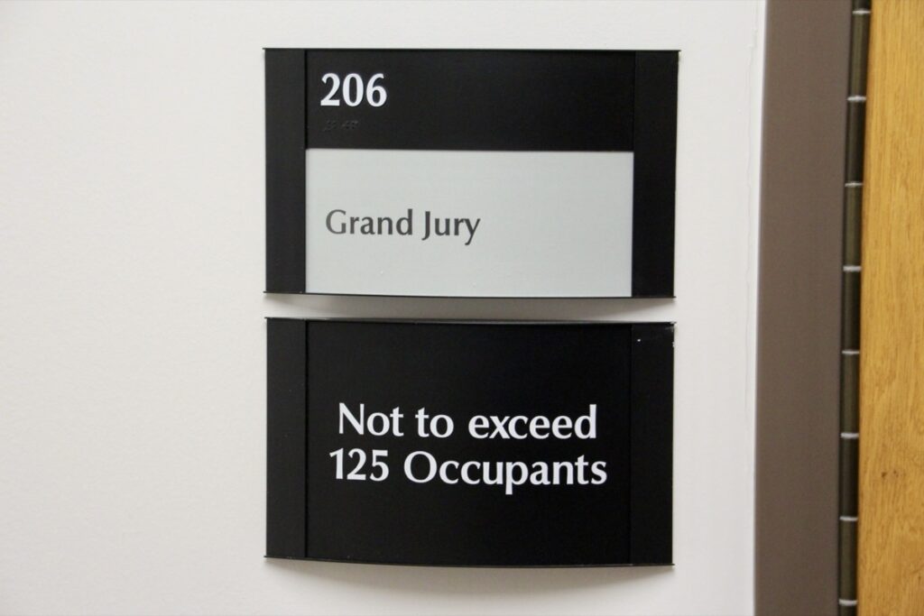 The Union County Grand Jury meets in Room 206 of the Union County Courthouse.