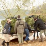 Union County FFA students helped Georgia DNR and the Rec Department load fish attractors for placement in Lake Nottely this month. Photo by Brittany Holbrooks