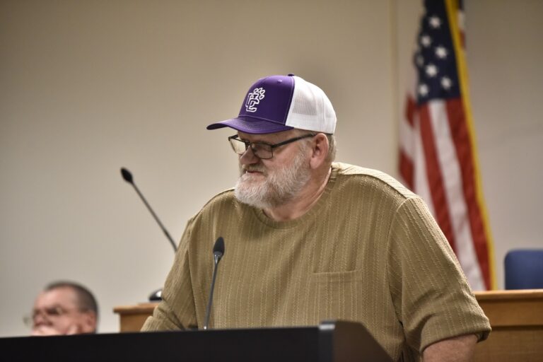 In his second monthly meeting as sole commissioner last week, Harold Collins continued to put his stamp on the Commissioner’s Office. Photo by Todd Forrest