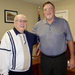 Blairsville Mayor Jim Conley and Mayor Pro Tem Buddy Moore in Conley’s last meeting as a city official Feb. 11. Moore will become mayor effective March 1. Photo by Shawn Jarrard