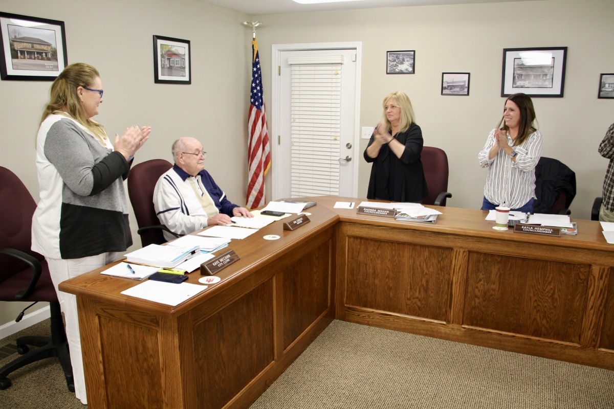 In last week’s city meeting, Mayor Conley received a standing ovation for his more than two and a half decades of service at Blairsville City Hall. Photo by Shawn Jarrard