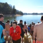 Dozens of people participated in the Polar Bear Plunge by Vertical Church at Lake Nottely on Jan. 25. Photo by Shelly Knight