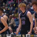 Union County Panthers celebrating a 3-pointer that brought the championship game within 1 point early in the fourth quarter. The big matchup was televised statewide by Georgia Public Broadcasting. Photo/Screenshot