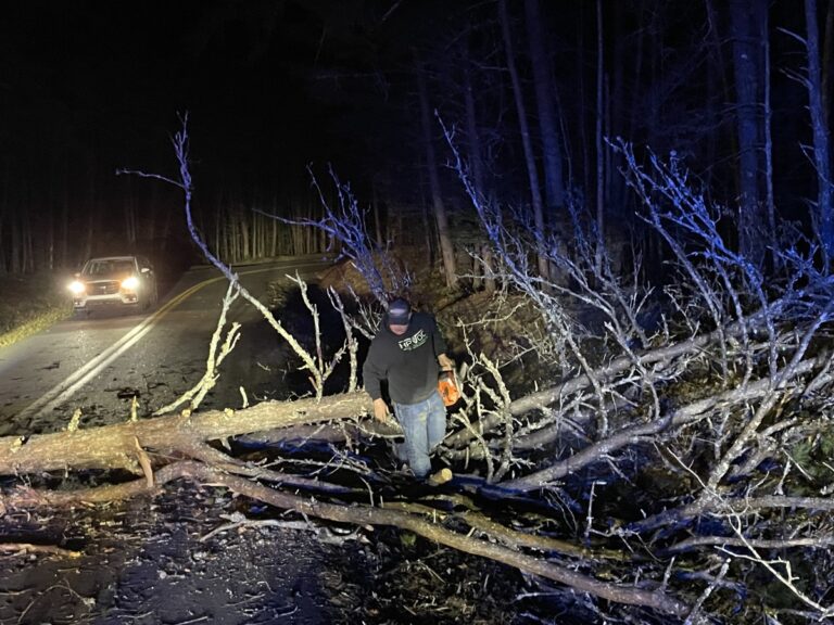 Union County Road Department employees responded swiftly to reports of downed trees in last week’s overnight storm. Photo by Chris Collins