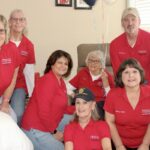 Veteran Flo Gerrard, seated in the back, enjoyed her recent visit from members of the American Legion Post 121 and Auxiliary. Photo by Brittany Holbrooks