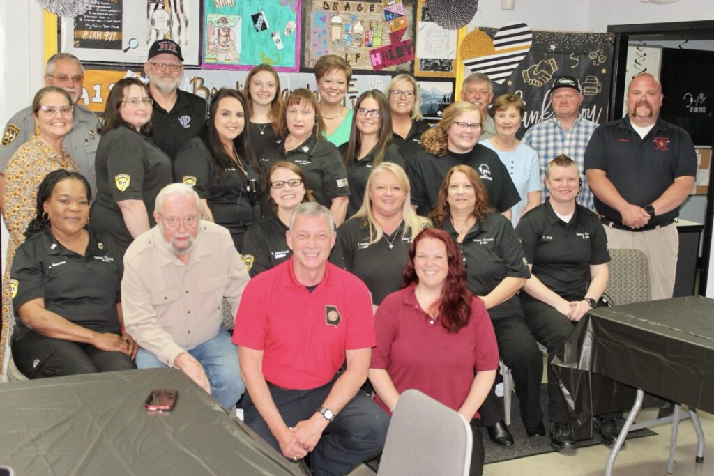 Union County E-911 Dispatch is one big family, as displayed in the April 14 appreciation dinner held in the dispatchers’ honor. Photo by Brittany Holbrooks