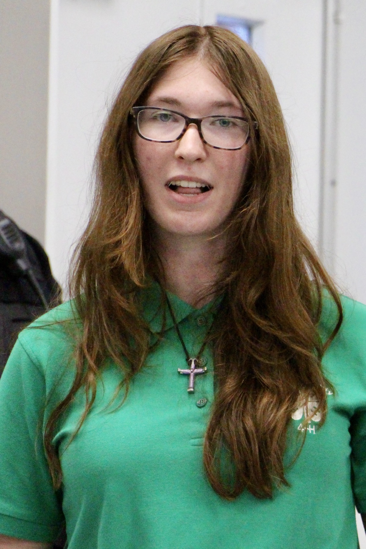 Union County 4-H’er Nevaeh Elliott displayed her excellent public speaking skills last week by delivering the quarterly club update in the April School Board meeting. Photo by Shawn Jarrard
