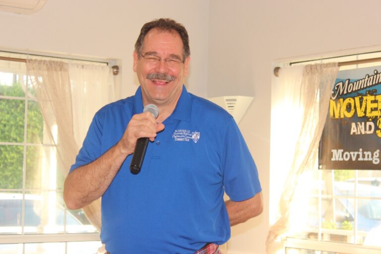 Scottish Festival Entertainment Chair Greg Beyer spoke with the Mountain Movers and Shakers last week. Photo by Brittany Holbrooks