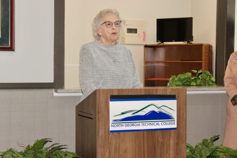 Shirley Miller offered words of encouragement to people looking for a second chance at learning and literacy during her namesake Adult Education Center grand re-opening last week. Photo by Brittany Holbrooks
