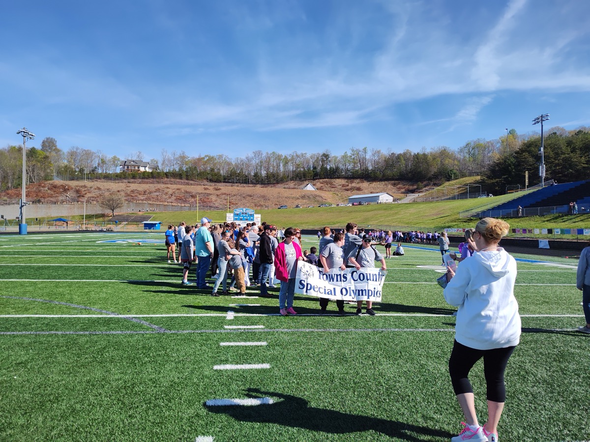 The Special Olympics event is a time when Towns and Union counties set aside school rivalries to jointly champion athletes from both communities. Photo by Shelly Knight