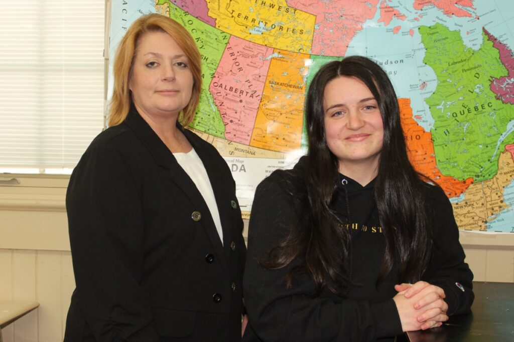 Woody Gap Principal Wendy Reynolds is incredibly proud of her school’s 2025 Valedictorian, Mia Roberts. Photo by Brittany Holbrooks