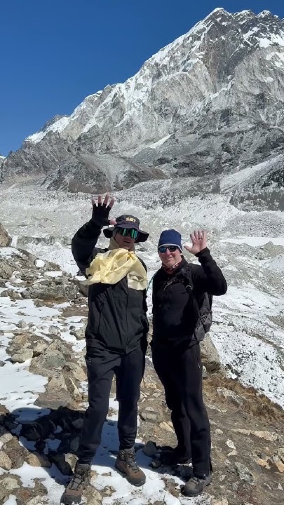 Brian O’Malley celebrated his 61st birthday with fellow veteran and brother-in-law Steve McDaniel near Mount Everest Base Camp last month. In May, O’Malley will attempt to summit the rocky colossus. Photo/Submitted