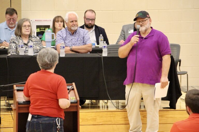 Commissioner Collins took all questions town hall attendees had to ask on April 29. Photo by Shawn Jarrard