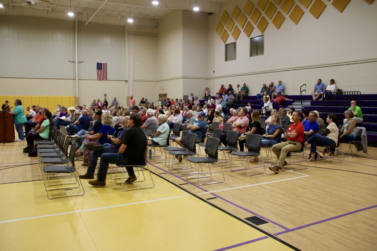 The first Union County Government Town Hall was well attended inside the Sports Center last week. Photo by Shawn Jarrard
