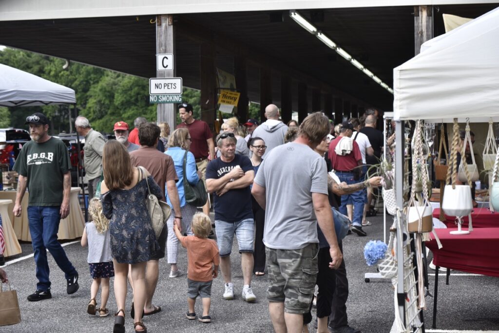 The Farmers Market was back to its bustling self during the 2025 season opener on Saturday. Photo by Todd Forrest