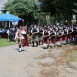 The Massed Bands and Parade of Tartans may have taken place in a different venue this year, but the energy of the spectacle captured the attention of Scottish Festival attendees the same as it always has. Photo by Lowell Nicholson