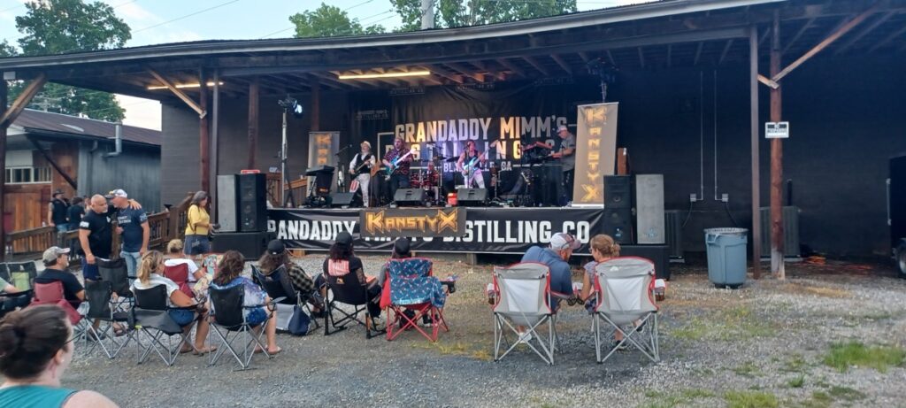 The inaugural Appalachian Roots Festival featured a free concert that offered a rocking good time with the Kanstyx tribute band this month. Photo by Brittany Holbrooks