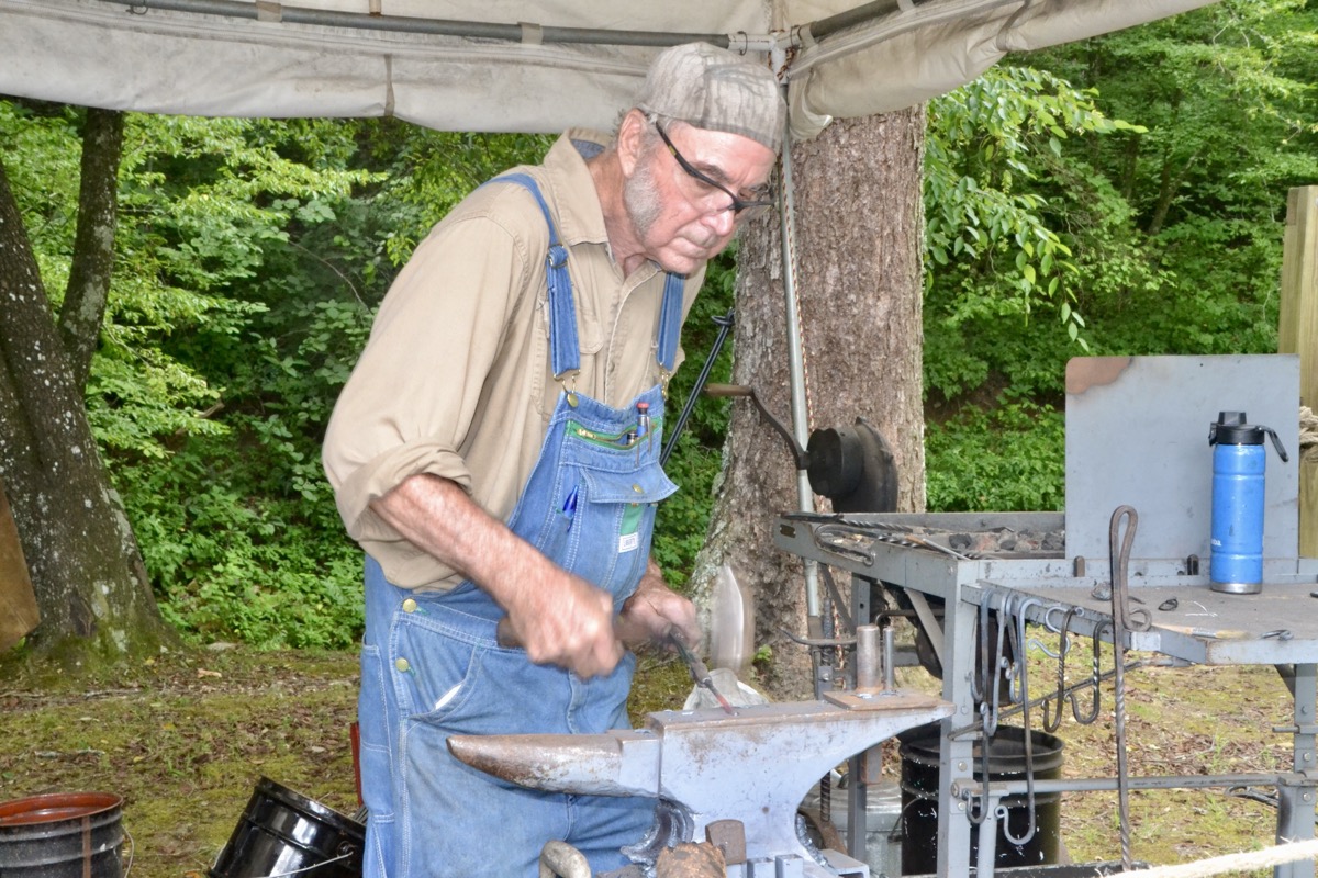 Blacksmithing demonstrations were popular at the Butternut Creek Festival earlier this month, fitting in perfectly with the theme of handmade quality items the festival is known for. Photo by Brittany Holbrooks
