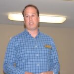 GMRC Regional Planner Joe Rothwell in the July 10 Downtown Master Plan public engagement session at Blairsville City Hall. Photo by Brittany Holbrooks