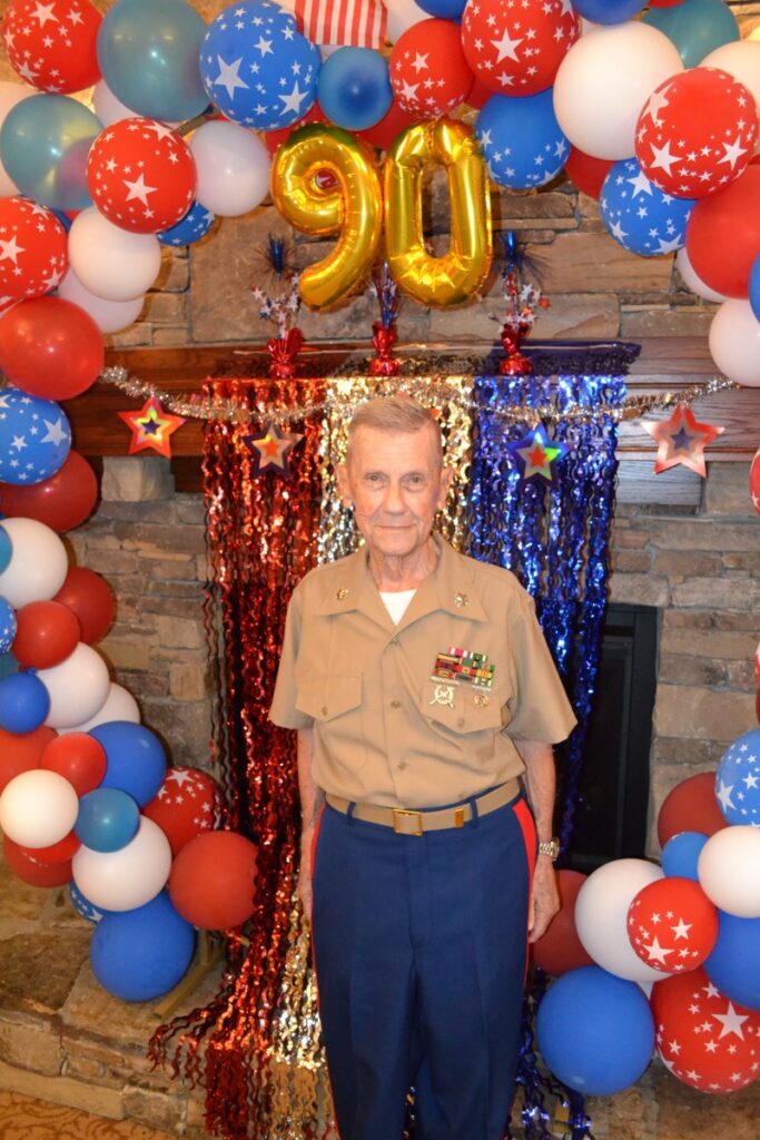 Veteran Roger Pilcher had a big party at the Union County Community Center last month to celebrate turning 90. Photo by Shelly Knight