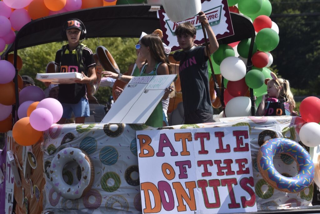 For more than 30 years, the Nottely Marina Boat Parade has remained a local Independence Day staple, and this year, the “Battle of the Donuts” picked up the First-Place trophy July 5. A floating battle of pastry preference, the boat pitted Krispy Kreme and Dunkin Donuts in a head-to-head battle for breakfast supremacy. Photo by Todd Forrest
