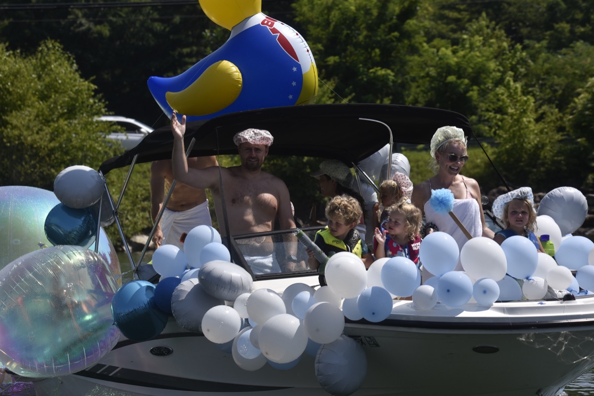 The Bubble Bath Float brought the foam and the flair, placing third at Saturday’s Nottely Boat Parade celebrating the Fourth of July weekend. Photo by Todd Forrest