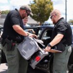 Union and Hart County Fire Departments collaborated with Union and Dawson County Sheriff’s Offices to inspect children’s car seats last Wednesday. Photo by Daysha Pandolph