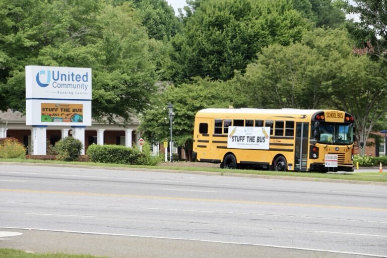 There’s still time to drop off donations to “Stuff the Bus” for local students at United Community Bank.