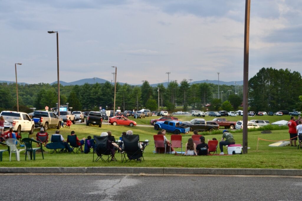 When it comes to views of the Meeks Park Fireworks, it’s hard to beat the local campus of North Georgia Tech, which graciously allows people to spectate across the highway from the park. Photo by Brittany Holbrooks