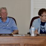 Blairsville City Councilman Tony Dyer and City Councilwoman Mary Ruth Cook in their regular meeting last week. Photo by Brittany Holbrooks