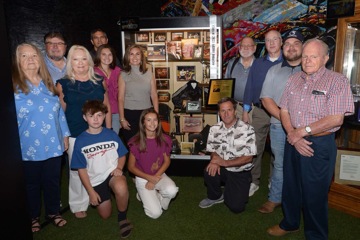 Family and friends at Fulmer Lance’s Racing Hall of Fame induction ceremony on Saturday, Aug. 2. Photo/Submitted
