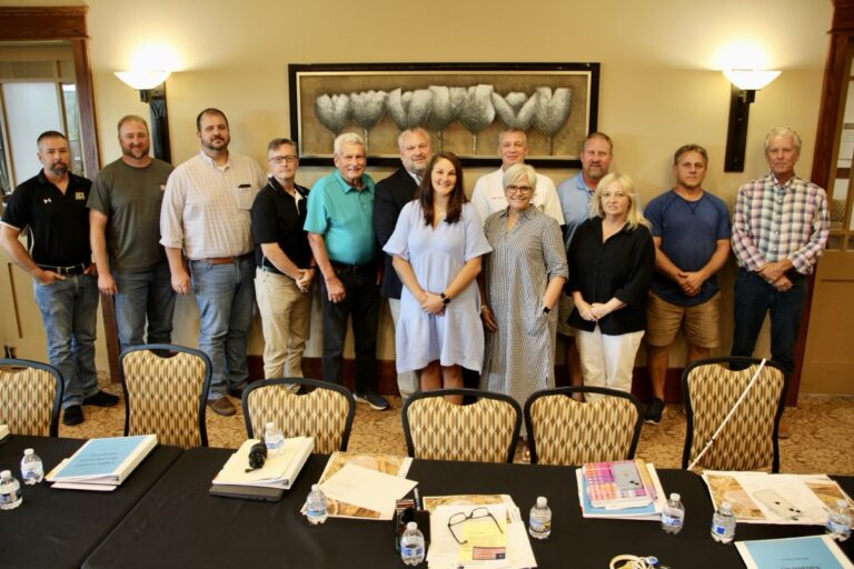 The entire 13-member Union County Development Authority Board of Directors attended the first meeting of the recently re-formed authority last week, featuring nine voting directors and four non-voting directors. Photo by Shawn Jarrard