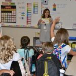 Sherri Jones had a terrific first day back with students at the new Union County Elementary School. Photo by Brittany Holbrooks