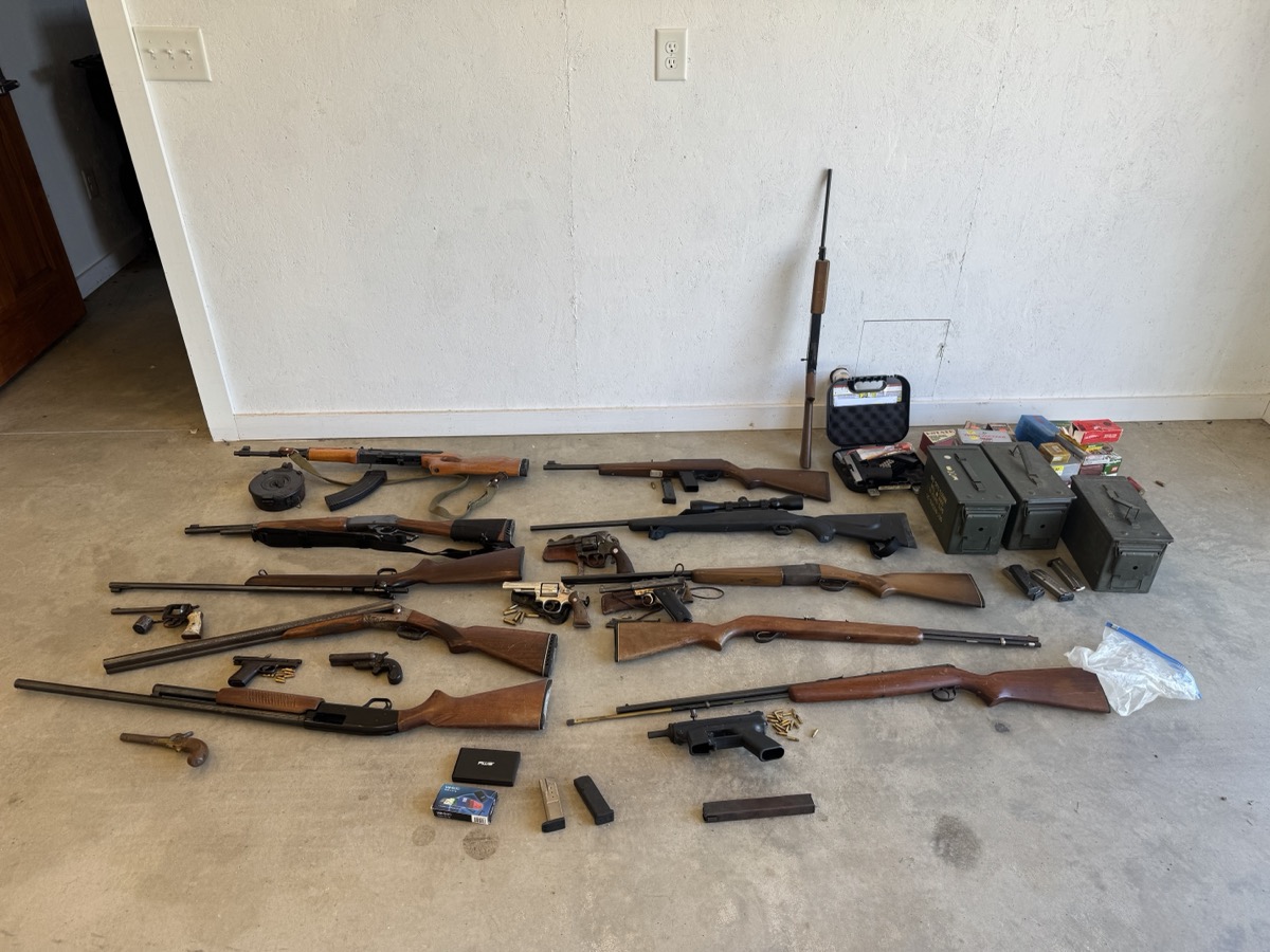 Mullavey, a convicted felon, had 20 guns in his possession at the time of his arrest on Aug. 28.