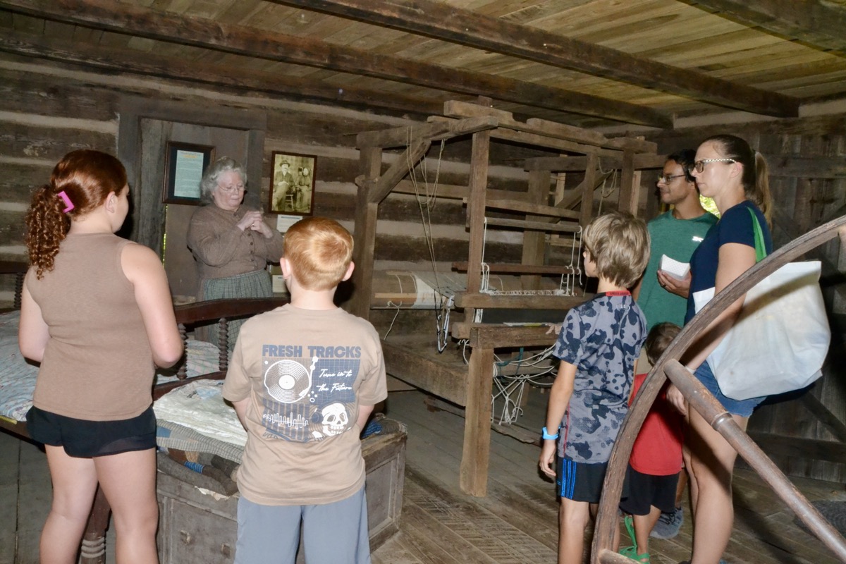 Historical demonstrator Cindy Rafter cherishes being able to educate local children especially about the rich heritage of the North Georgia Mountains. Photo by Brittany Holbrooks