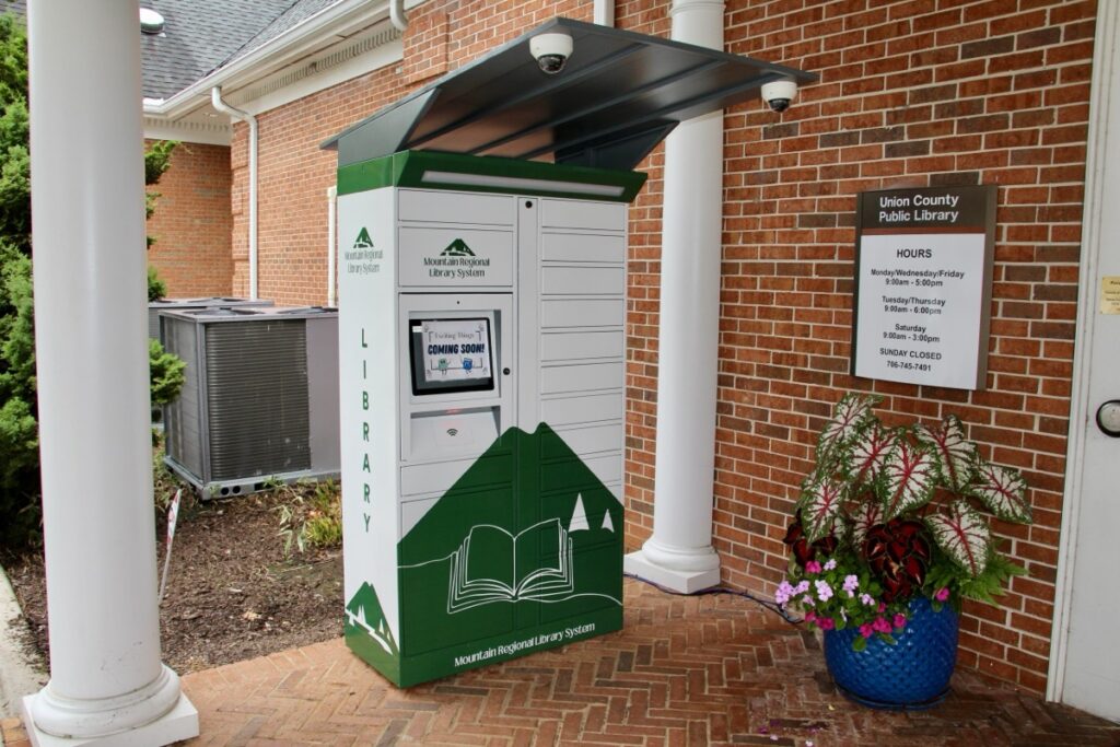 The new Anytime Self-Service Book Locker will be going into operation this week at the Union County Public Library, making books available for residents 24/7. Photo by Shawn Jarrard