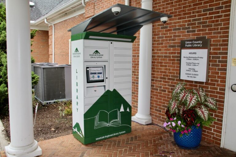 The new Anytime Self-Service Book Locker will be going into operation this week at the Union County Public Library, making books available for residents 24/7. Photo by Shawn Jarrard