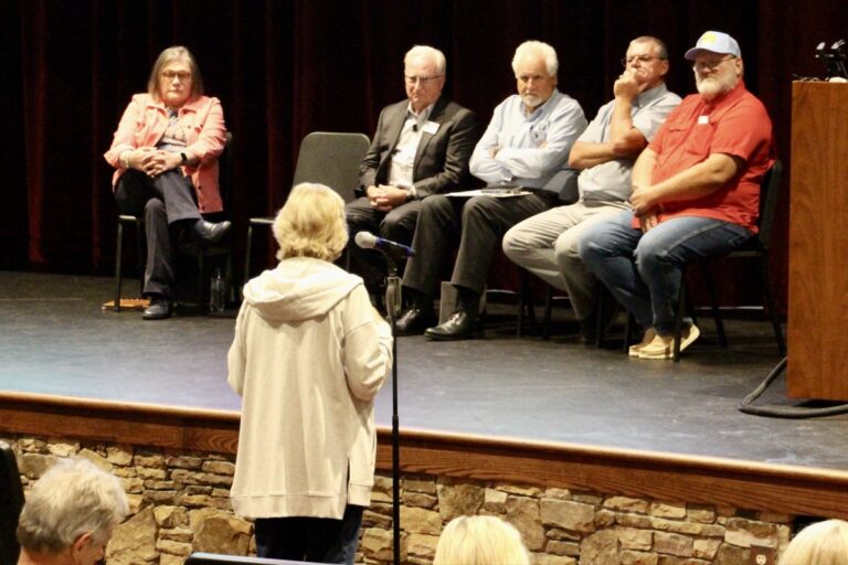 Most of the FLOST Town Hall on Thursday consisted of members of the public asking questions and making comments. Photo by Shawn Jarrard
