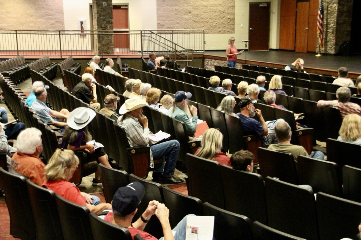 The FLOST Town Hall last week was the second town hall-style meeting held by Commissioner Collins this year. Photo by Shawn Jarrard