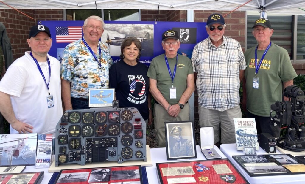 (L-R) Wings of Freedom Foundation CEO Trevor McIntyre, Member Don Ragan, Susan Crosby, Member Rod McIntyre, Greg Owen and Member Ken Campbell at the Tribute to Heroes event on Friday. Photo/Submitted