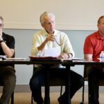 (L-R) UCDA Board Vice Chair Ivan Walker, Chair Rick Davenport and Member Jason Henson in their September regular board meeting. Photo by Shawn Jarrard
