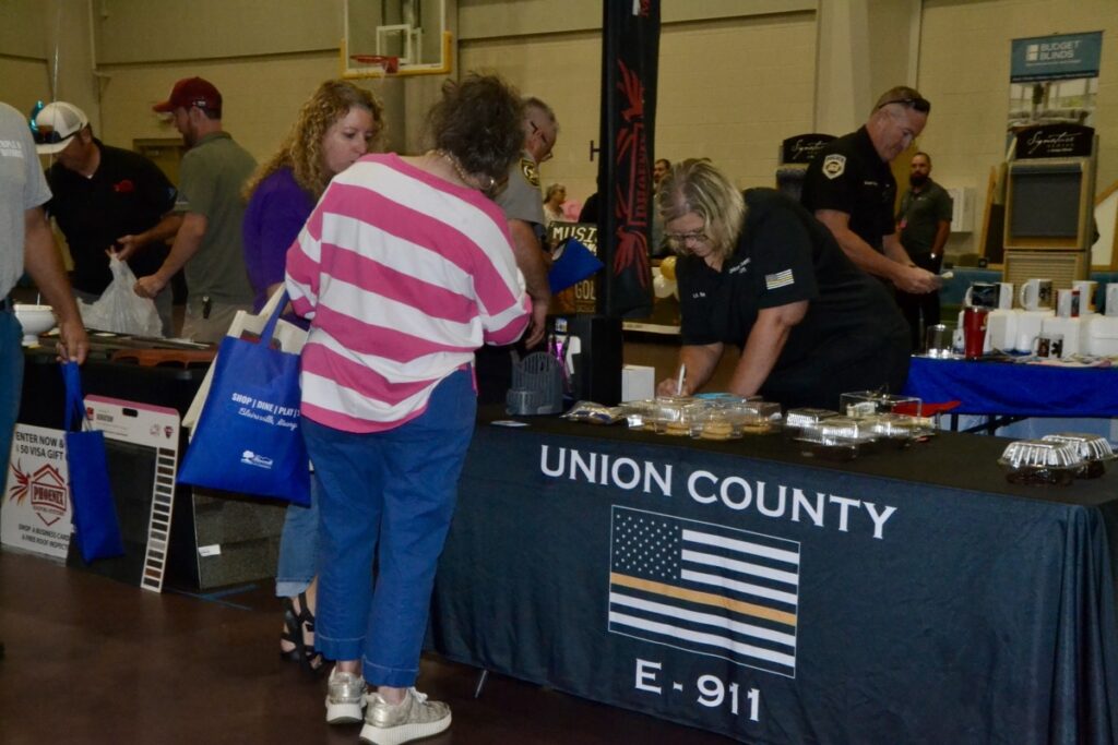 Union County E-911 was one of five-dozen area organizations to provide information to the community during the 2025 Blairsville Business Expo. Photo by Brittany Holbrooks