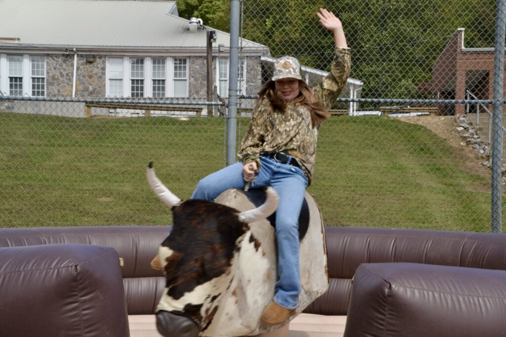 The 2025 Indian Summer Festival was kid-friendlier than ever, with multiple bounce houses, a mechanical bull and more on Saturday, Oct. 4, and Sunday, Oct. 5. Photo by Brittany Holbrooks